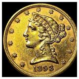 1898 $5 Gold Half Eagle