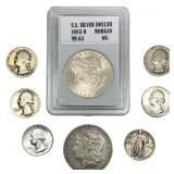 [8] 1896-1936 U.S. Silver Dollar and Quarter Lot