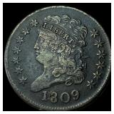 1809 Classic Head Half Cent NEARLY  UNCIRCULATED