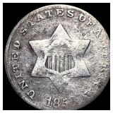 1852 Silver Three-Cent Piece ABOUT UNCIRCULATED