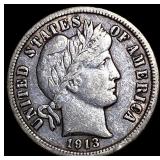 1913 Barber Dime NEARLY UNCIRCULATED