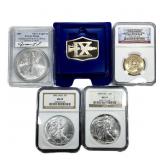 [5] 1987-2007 U.S. Dollar and Silver Medal Lot