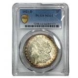 1921-D Morgan Silver Dollar PCGS MS64