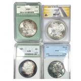 [4] 1879-1889 Morgan Silver Dollar  MS62/MS64/AU58