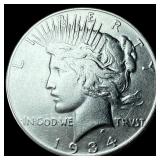 1934-S Silver Peace Dollar CLOSELY  UNCIRCULATED