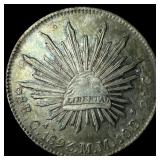 1893-Ca MM Mexico Silver 8 Reales CLOSELY  UNCIRC