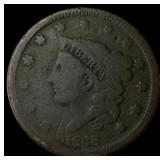 1838 Coronet Head Large Cent NICELY  CIRCULATED