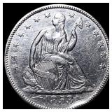 1853 Arrows Seated Liberty Half Dollar CLOSELY UNC