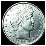 1892-O Silver Barber Quarter CHOICE BU