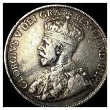 1918 Canada Silver 50 Cents NEARLY UNCIRCULATED