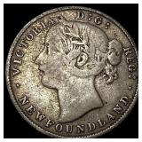 1894 Newfoundland Silver 20 Cents ABOUT UNCIRCULAT