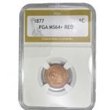 1877 Indian Head Cent PGA MS64+ Red