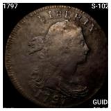 1797 S-102b Draped Bust Large Cent NICELY CIRCULAT