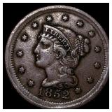 1852 Braided Hair Large Cent NEARLY UNCIRCULATED