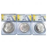 [3] 1879-1883 Morgan Silver Dollar ANACS MS62/MS63