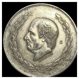 1953 Mexico Silver 5 Pesos M (Hidalgo) UNCIRCULATE