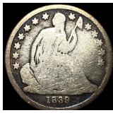 1839-O Silver Seated Liberty Dime ABOUT UNCIRCULAT