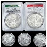 [5] U.S. Silver Eagle and 1oz Silver Buffalo Lot