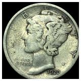 1920-D Silver Mercury Dime NEARLY  UNCIRCULATED