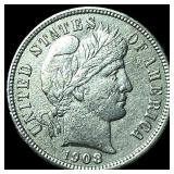 1908-S Silver Barber Dime HIGH GRADE