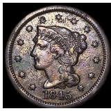 1845 Braided Hair Large Cent CLOSELY UNCIRCULATED