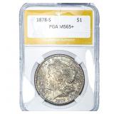 1878-S Morgan Silver Dollar PGA MS65+