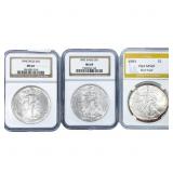 [3] 1993-2002 Silver Eagle PGA/NGC MS69
