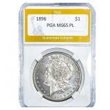 1896 Morgan Silver Dollar PGA MS65 PL