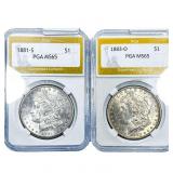 [2] 1881-1883 Morgan Silver Dollar PGA MS65