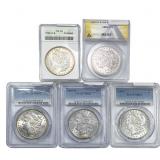 [5] 1882-1900 Morgan Silver Dollar  MS61/MS62