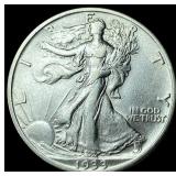 1933-S Silver Walking Liberty Half Dollar  CLOSEL