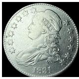 1831 Capped Bust Half Dollar NEARLY  UNCIRCULATED