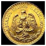 1945Mo Mexico Gold 2 Pesos