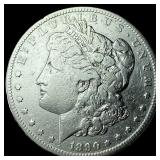 1890-CC Silver Morgan Dollar NEARLY  UNCIRCULATED