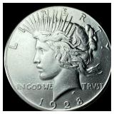 1928 Silver Peace Dollar CLOSELY UNCIRCULATED