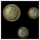 [3]1911-1936 Canada Silver 5 & 25 Cents  CLOSELY