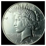 1934-S Silver Peace Dollar CLOSELY  UNCIRCULATED
