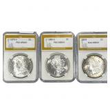 [3] 1879-1880 Morgan Silver Dollar PGA MS64+