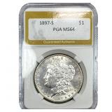 1897-S Morgan Silver Dollar PGA MS64