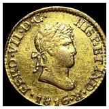 1816Mo Mexico Spanish Colony Gold 1/2 Escudo