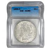 1896-O Morgan Silver Dollar ICG AU50