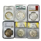 [6] 1882-1924 Morgan and Peace Silver Dollar Lot