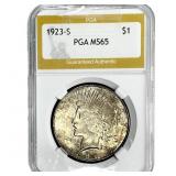 1923-S Silver Peace Dollar PGA MS65