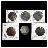 [6] 1802-1853 United States Large Cent Lot