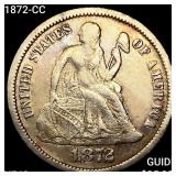 1872-CC Seated Liberty Dime NEARLY UNCIRCULATED