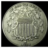1882 Shield Nickel CHOICE AU