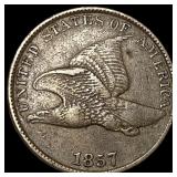 1857 Flying Eagle Cent ABOUT UNCIRCULATED