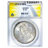 1878 Morgan Silver Dollar ANACS MS63