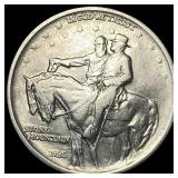 1925 Silver Stone Mountain Half Dollar  CLOSELY U