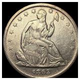 1863-S Silver Seated Liberty Half Dollar  CHOICE